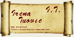 Irena Tuović vizit kartica